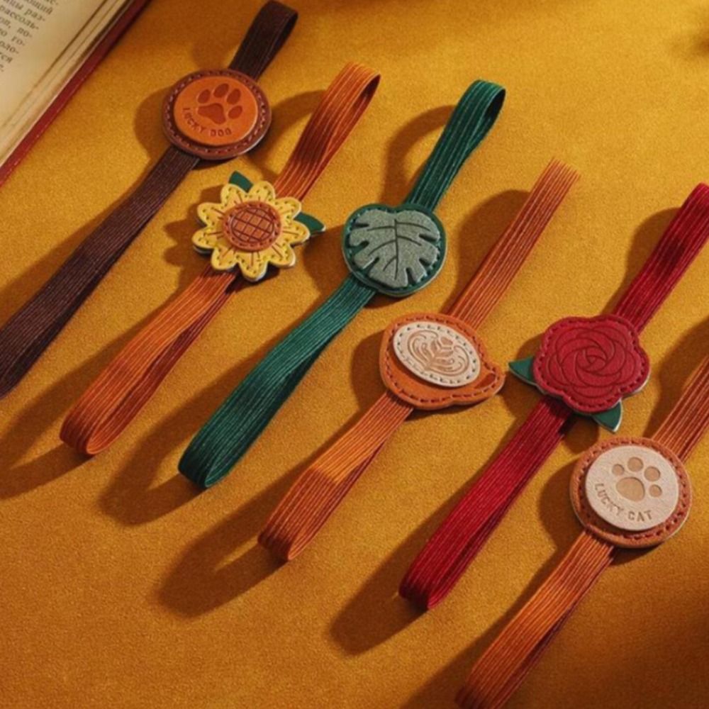 Leatherwork Books - Vintage Elastik Bantlar Deri Kitap Ayracı