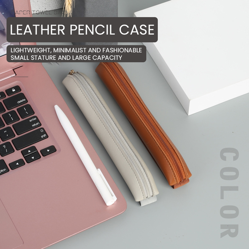 Leatherwork Books - Pu deri kalemlik fermuarlı kalem kol