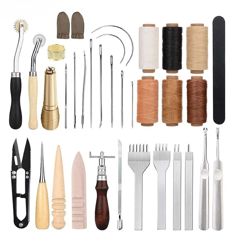 Leatherwork Beginner Tools - 25 Parça Deri İşleme Aletleri Başlangıç