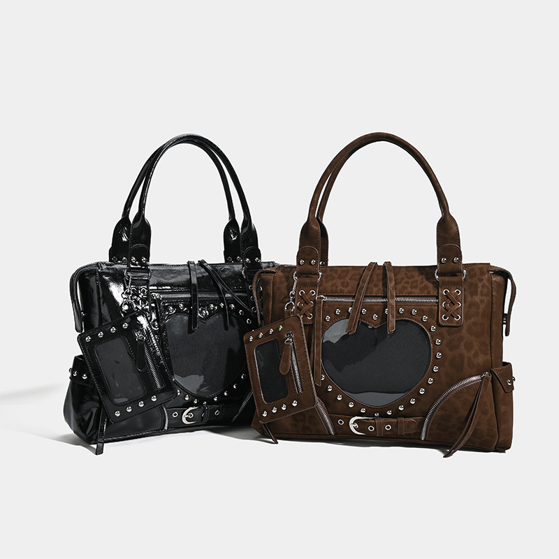 Punk Leopar Desenli Perçinli M - Leatherwork Rivets incelemesi ve fiyatı