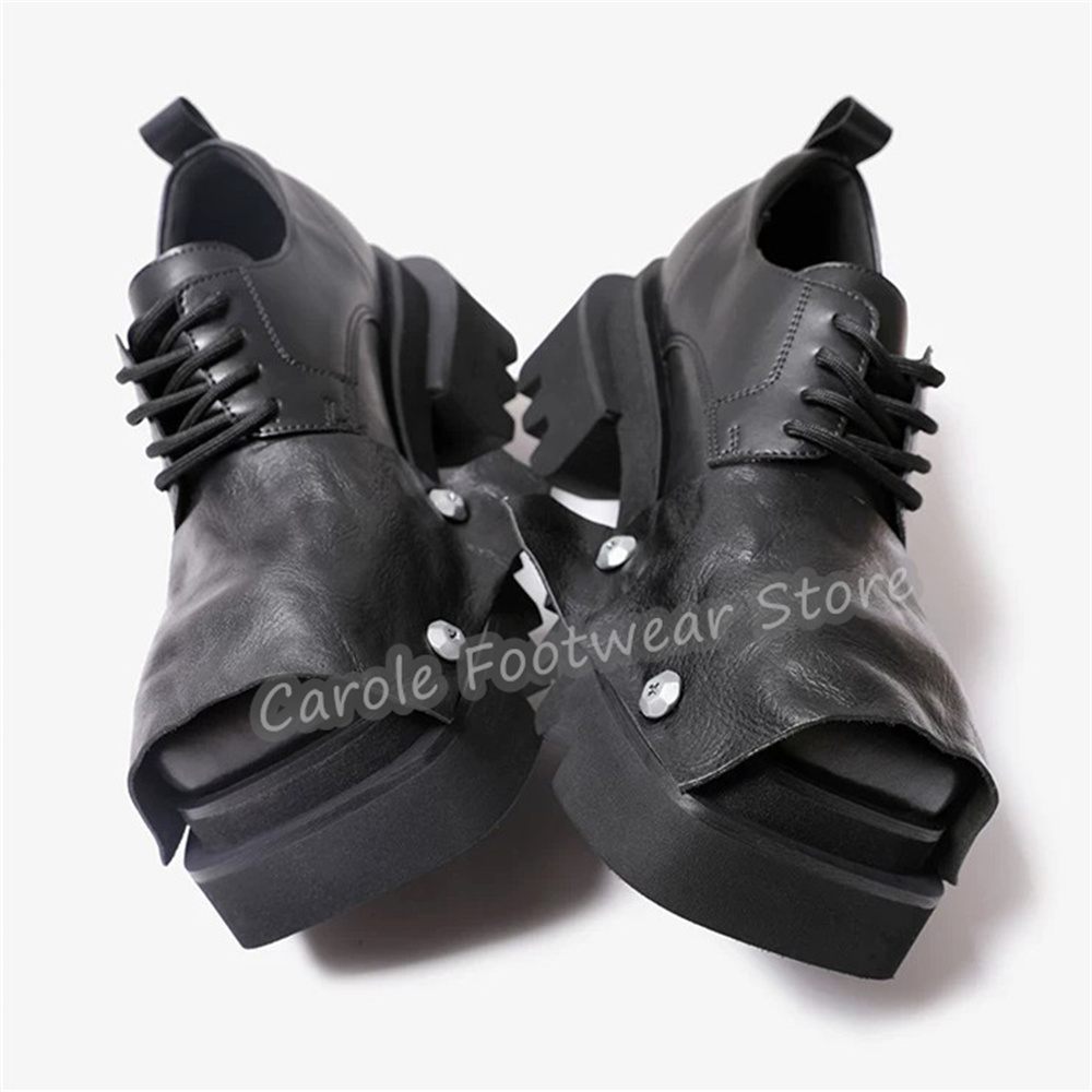 Erkekler için Moda Kare Burunl - Leatherwork Rivets incelemesi ve fiyatı