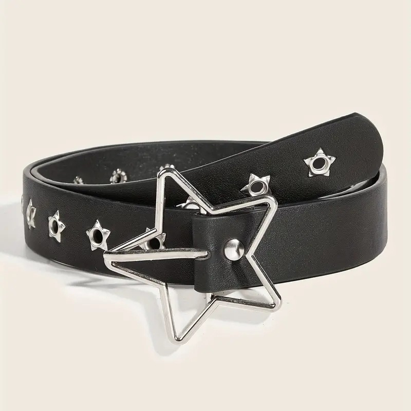 Y2K Punk Yıldızı Delikli Siyah - Leatherwork Eyelets incelemesi ve fiyatı