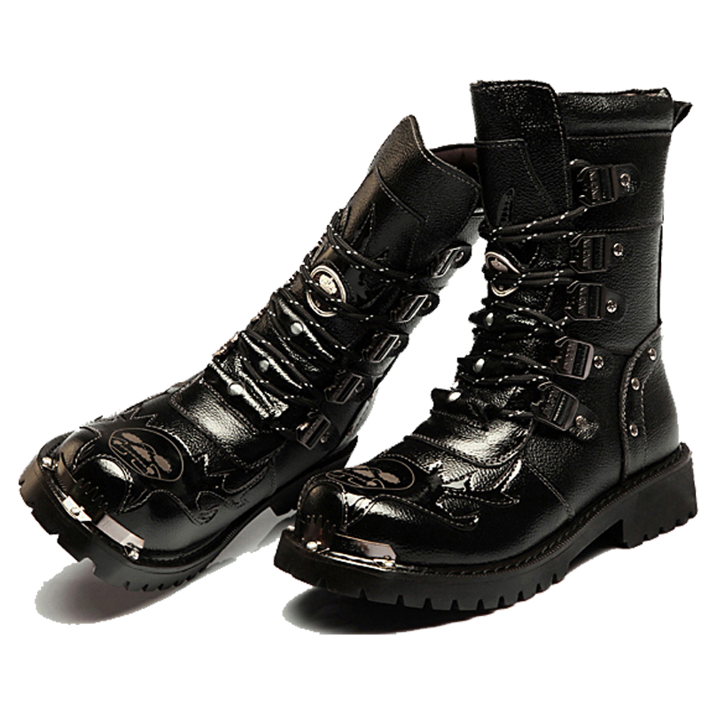 Erkek Savaş Botları Yeni Kış Y - Leatherwork Rivets incelemesi ve fiyatı