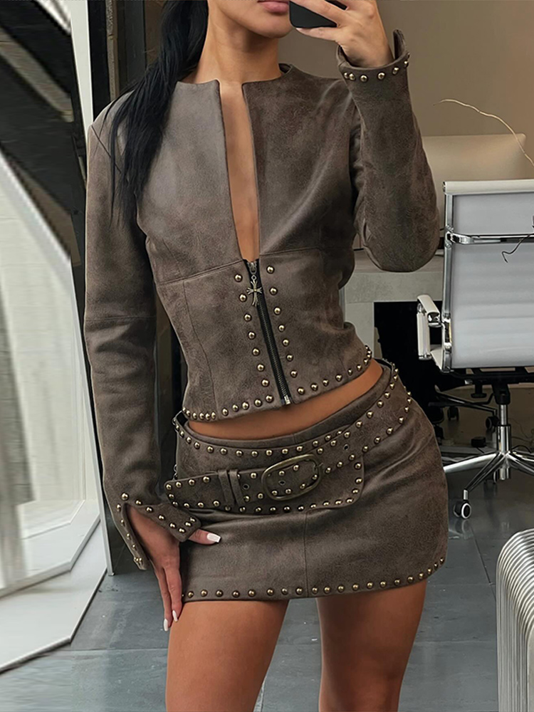 Moda Perçin Dekorlu PU Deri Ce - Leatherwork Rivets incelemesi ve fiyatı