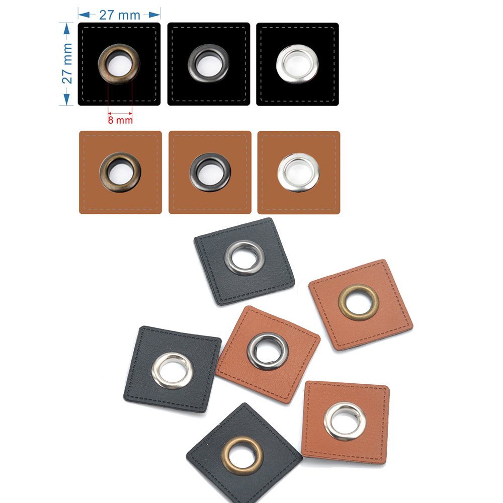 30 adet/grup 27/37mm Kare Siya - Leatherwork Eyelets incelemesi ve fiyatı